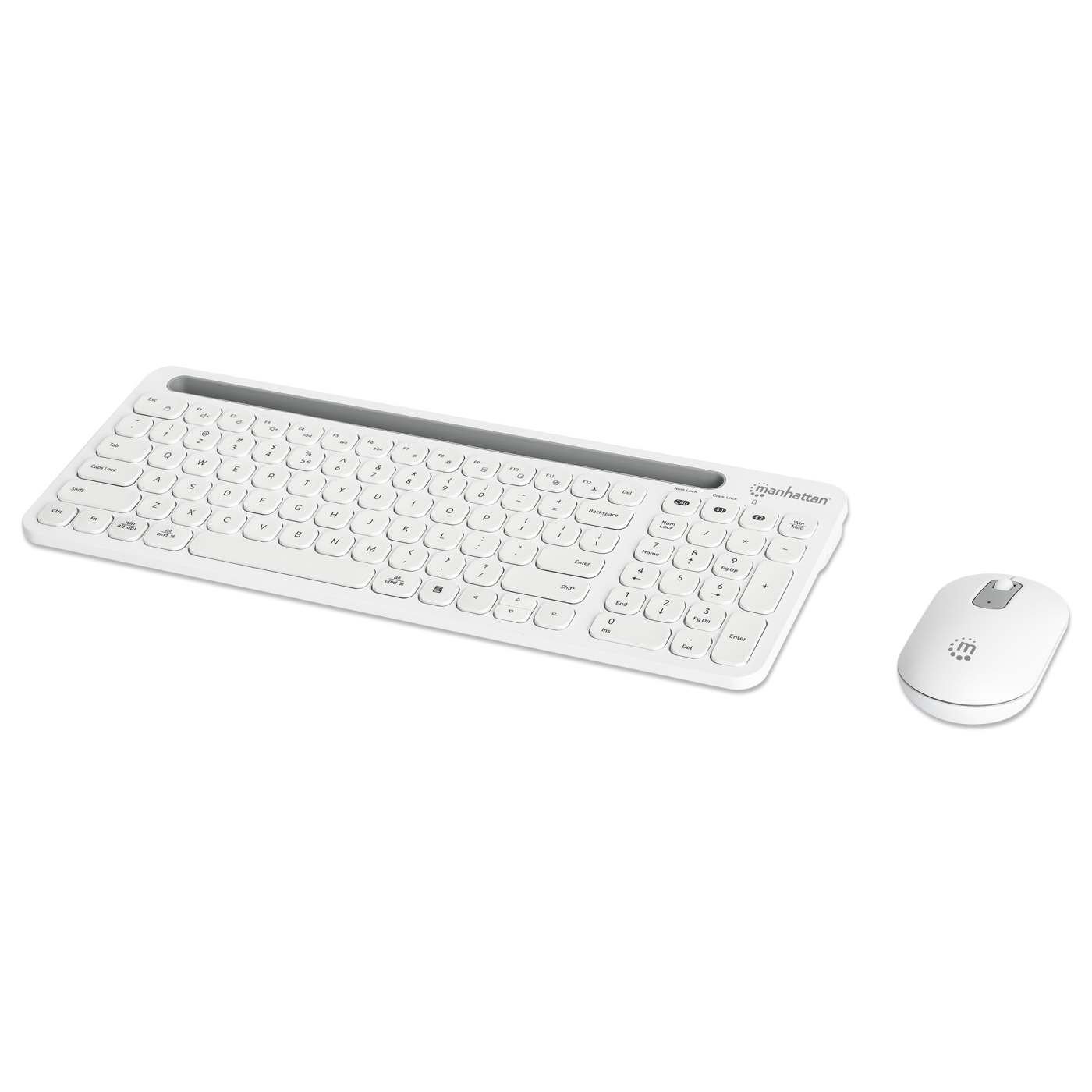 TECLADO Y MOUSE OPTICO INALAMBR 2.4G  Bluetooth Blanco Combo Tecla