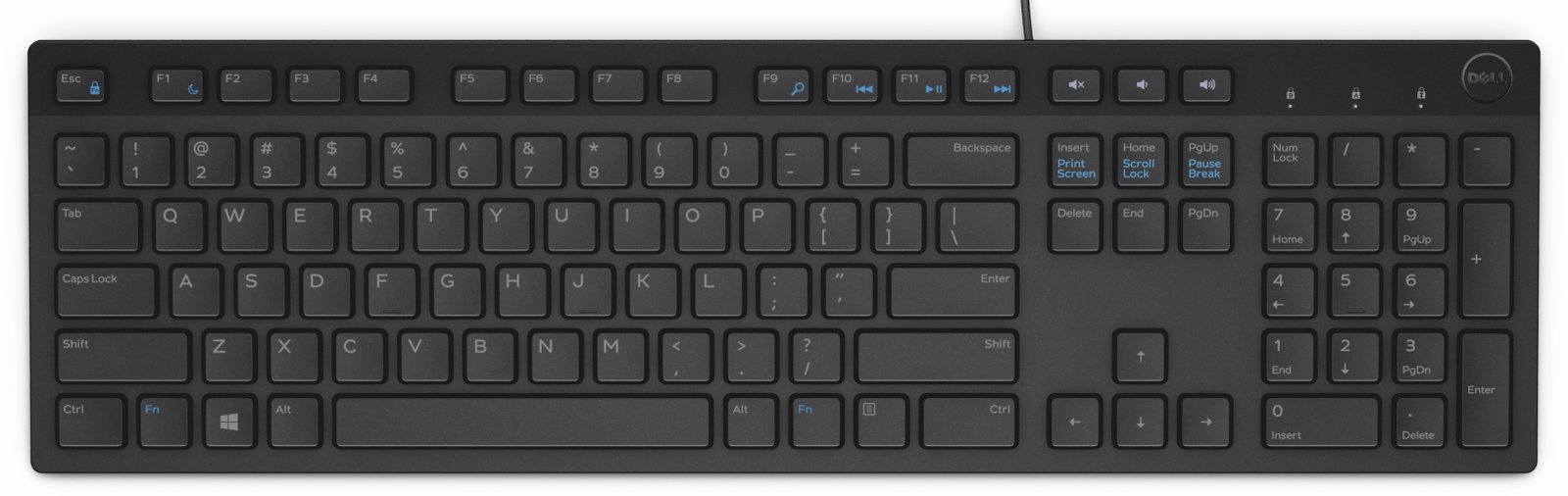 TECLADO ALAMBRICO KB216 USB NEGRO 1YW