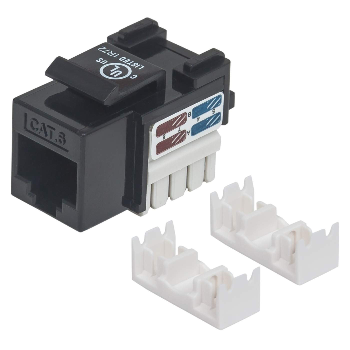 JACK RJ45 CAT6 UTP KEYSTONE DE IMPACTO NEGRO