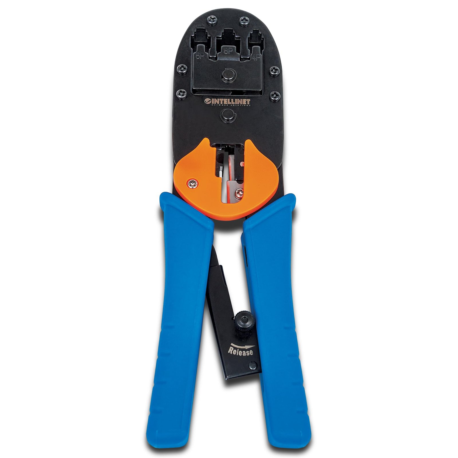 PINZA CRIMPEADORA PARA PLUGS RJ11/RJ12/RJ45 CON TRINQUETE