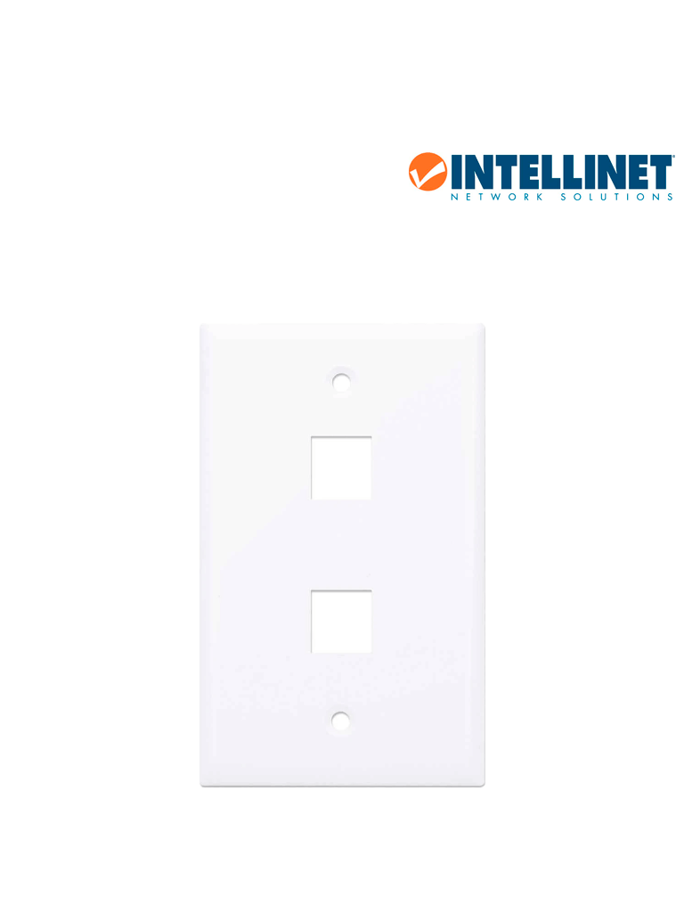TAPA DE PARED FACEPLATE PLACA 2 PUERTOS BLANCO