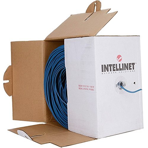 BOBINA CABLE UTP DE RED CAT5E CCA ROLLO 305M SOLIDA AZUL