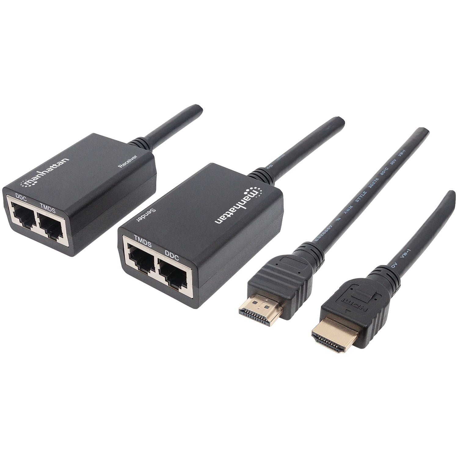 KIT EXTENSOR VIDEO HDMI HASTA 30M 1080P VIA RJ45 UTP CAT5E/CAT6