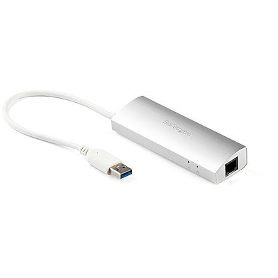 HUB USB 3.0 PORTATIL CON CABLE 3 PUERTOS USB Y RED