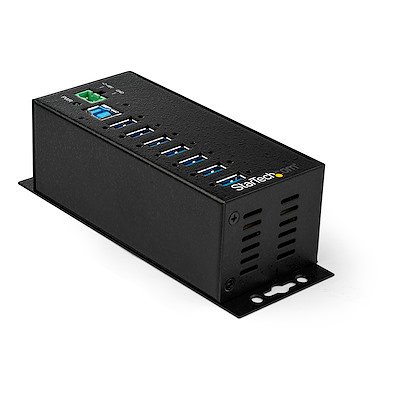 HUB INDUSTRIAL USB 3.0 - 7 PUERTOS - ADAPTADOR DE ALIMENTACION