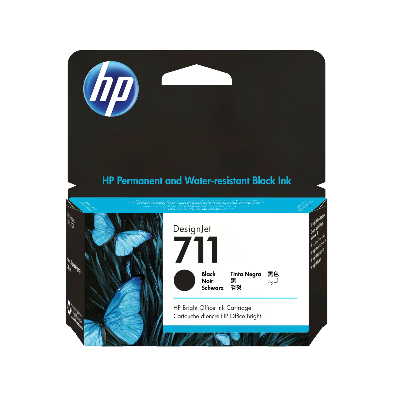 HP 711 NEGRO 38ML TINTA AMPLIO FORMATO CZ129A